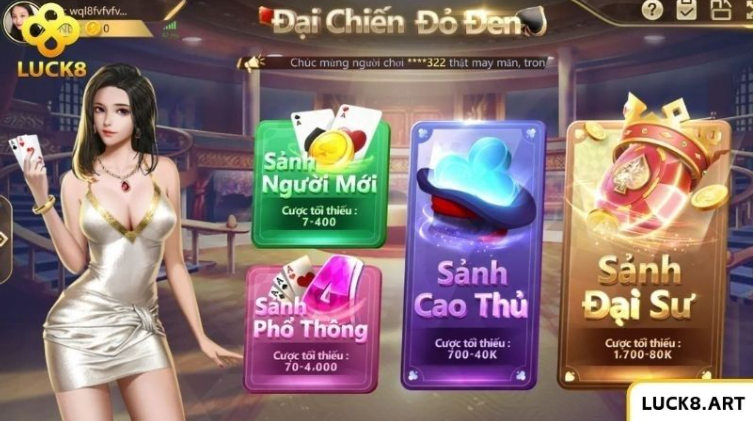 Đại Chiến Đỏ Đen là game đổi thưởng thu hút lượng lớn người tham gia
